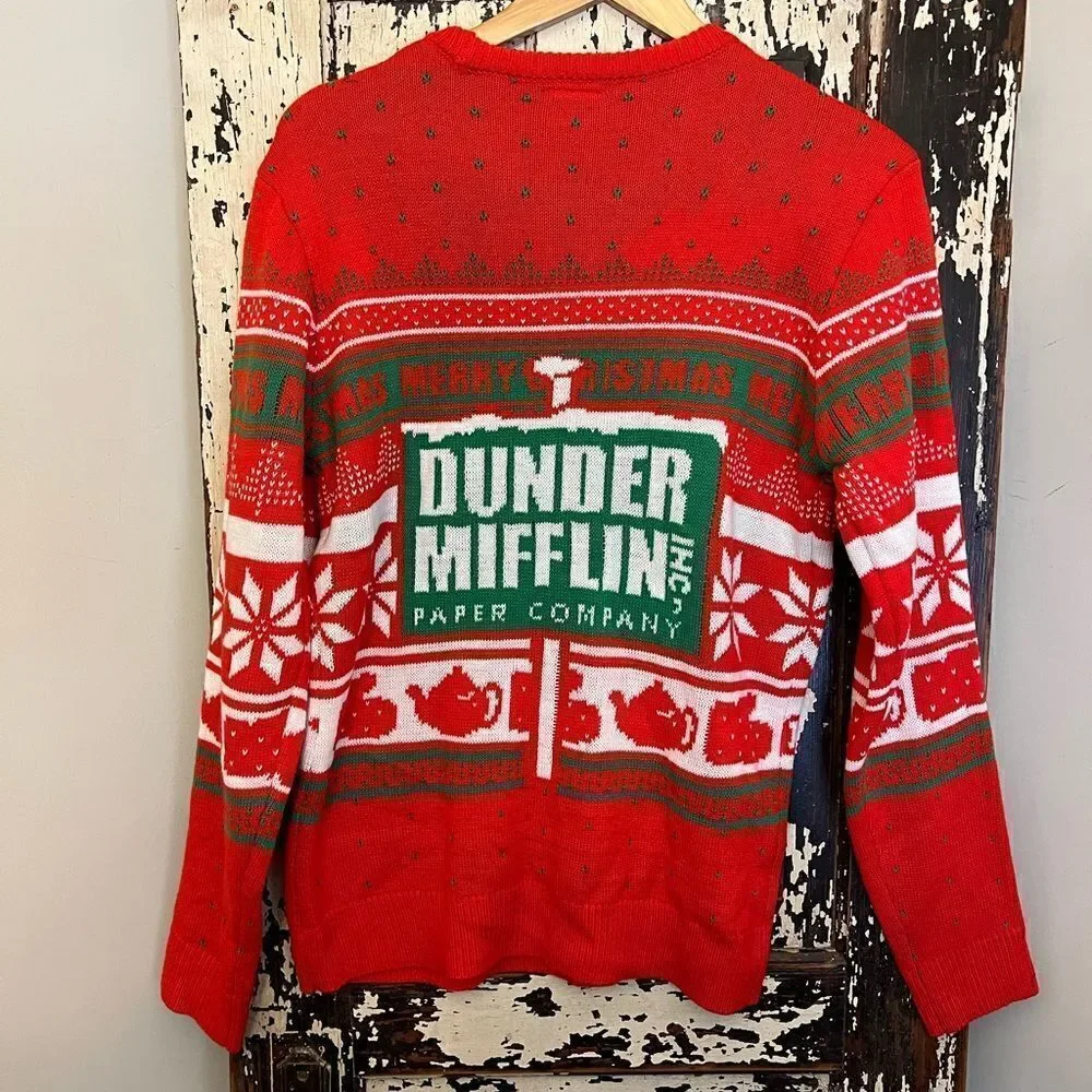 NWOT The Office Dunder Mifflin Ugly Christmas sweater. Men’s size M. Party.